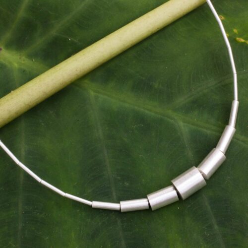 Artisan Crafted Sterling Silver Necklace, 'Future Chic'