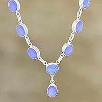 Chalcedony y-necklace, Cloud Oracle
