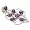 7 Carats Amethyst Sterling Silver Indian Brooch Pin 'Lilac Story'