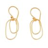 Abstract Geometric 18k Gold-Plated Brass Dangle Earrings 'Double Abstract'