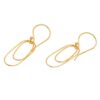 Abstract Geometric 18k Gold-Plated Brass Dangle Earrings 'Double Abstract'