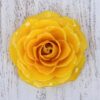 Artisan Crafted Natural Rose Brooch in Yellow from Thailand 'Rosy Mood in Yellow'