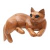 Artisan Crafted Suar Wood Cat Statuette 'From a Dream' Artisan Crafted Suar Wood Cat Statuette 'From a Dream'