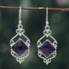 Artisan-Made Birthstone 8-Carat Faceted Amethyst Earrings 'Passion for Fantasy' Artisan-Made Birthstone 8-Carat Faceted Amethyst Earrings 'Passion for Fantasy'