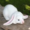 Balinese Signed White Lop-Eared Rabbit Sculpture 'White Lop Bunny' Balinese Signed White Lop-Eared Rabbit Sculpture 'White Lop Bunny'