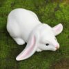 Balinese Signed White Lop-Eared Rabbit Sculpture 'White Lop Bunny' Balinese Signed White Lop-Eared Rabbit Sculpture 'White Lop Bunny'