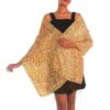 Batik Silk Shawl with Ginger Floral Motifs from Bali 'Truntum Forest in Ginger' Batik Silk Shawl with Ginger Floral Motifs from Bali 'Truntum Forest in Ginger'