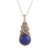 Birthstone Lapis Lazuli Cabochon Sylvan Pendant Necklace 'True Bloom' Birthstone Lapis Lazuli Cabochon Sylvan Pendant Necklace 'True Bloom'