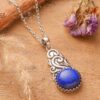 Birthstone Lapis Lazuli Cabochon Sylvan Pendant Necklace 'True Bloom' Birthstone Lapis Lazuli Cabochon Sylvan Pendant Necklace 'True Bloom'