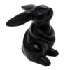 Black Rabbit Statuette from Bali 'Adorable Rabbit in Black' Black Rabbit Statuette from Bali 'Adorable Rabbit in Black'