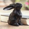 Black Rabbit Statuette from Bali 'Adorable Rabbit in Black' Black Rabbit Statuette from Bali 'Adorable Rabbit in Black'