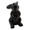 Black Rabbit Statuette from Bali 'Adorable Rabbit in Black' Black Rabbit Statuette from Bali 'Adorable Rabbit in Black'