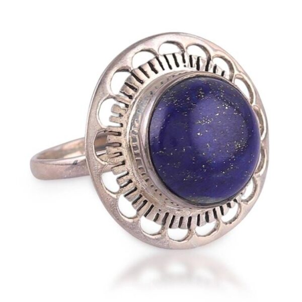 Classic Sterling Silver and Lapis Lazuli Jewel Cocktail Ring 'Royal Kiss' Classic Sterling Silver and Lapis Lazuli Jewel Cocktail Ring 'Royal Kiss'