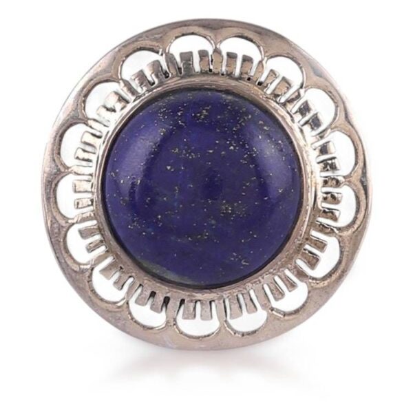 Classic Sterling Silver and Lapis Lazuli Jewel Cocktail Ring 'Royal Kiss' Classic Sterling Silver and Lapis Lazuli Jewel Cocktail Ring 'Royal Kiss'