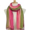 Cotton Scarves in Pink and Green from Thailand Pair 'Grove Breeze' Cotton Scarves in Pink and Green from Thailand Pair 'Grove Breeze'