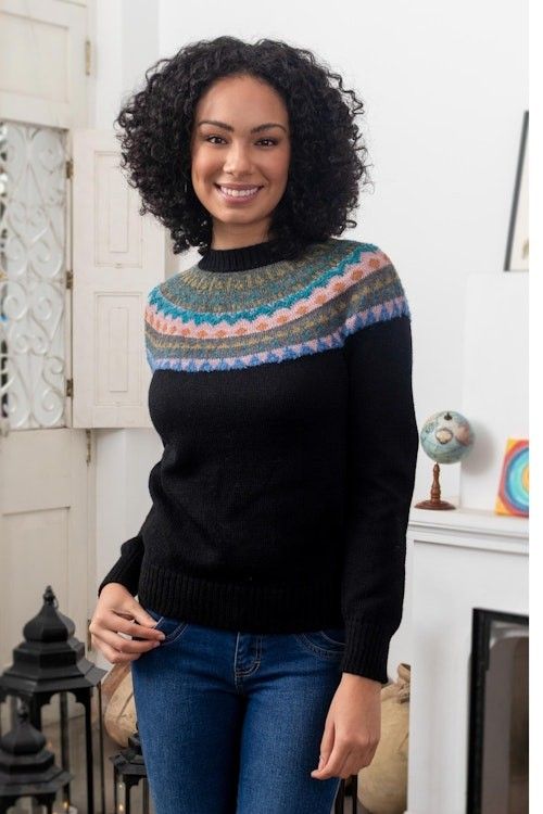 Crew Neck 100 Alpaca Sweater 'Northern Dream' Crew Neck 100 Alpaca Sweater 'Northern Dream'