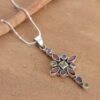 Cross-Themed 5-Carat Faceted Multi-Gemstone Pendant Necklace 'Legacy of Faith' Cross-Themed 5-Carat Faceted Multi-Gemstone Pendant Necklace 'Legacy of Faith'