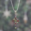 Cross-Themed 5-Carat Faceted Multi-Gemstone Pendant Necklace 'Legacy of Faith' Cross-Themed 5-Carat Faceted Multi-Gemstone Pendant Necklace 'Legacy of Faith'