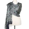 Fair Trade Batik Silk Patterned Blue Shawl 'Java Starlight' Fair Trade Batik Silk Patterned Blue Shawl 'Java Starlight'