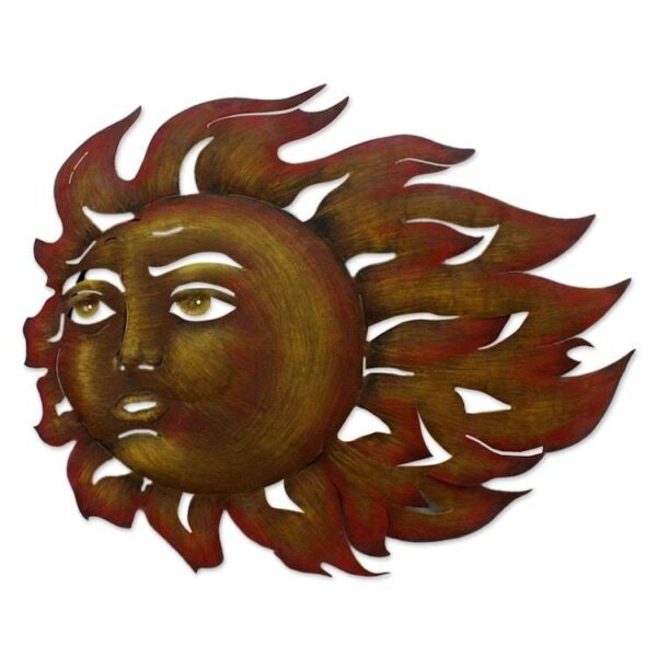 Fair Trade Steel Wall Art Sculpture 'The Sun's Song' Fair Trade Steel Wall Art Sculpture 'The Sun's Song'
