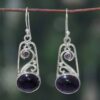 Fantasy-Themed Birthstone Amethyst Jewel Dangle Earrings 'Magical Portals' Fantasy-Themed Birthstone Amethyst Jewel Dangle Earrings 'Magical Portals'