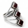 Garnet Sterling Silver Multi-Stone Cocktail Ring from India 'Vibrant Allure' Garnet Sterling Silver Multi-Stone Cocktail Ring from India 'Vibrant Allure'