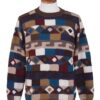 Geometric Intarsia Knit 100 Alpaca Men's Sweater 'Adventure Geometry' Geometric Intarsia Knit 100 Alpaca Men's Sweater 'Adventure Geometry'