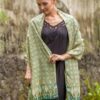 Green Truntum Patterned 100 Silk Batik Shawl 'Truntum Ijo' Green Truntum Patterned 100 Silk Batik Shawl 'Truntum Ijo'