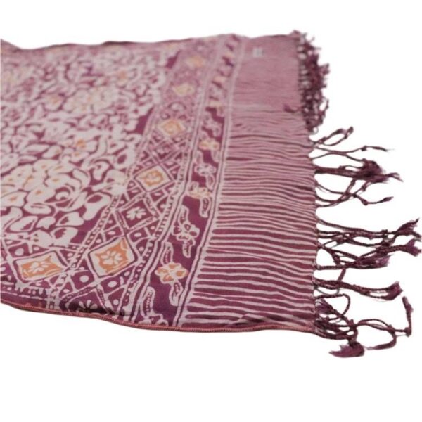 Hand Dyed Batik Scarf - Soft Cotton - Plum Haze, Purple Hand Dyed Batik Scarf - Soft Cotton - Plum Haze, Purple