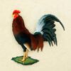 Hand Painted Steel Bird Wall Art 'Proud Rooster' Hand Painted Steel Bird Wall Art 'Proud Rooster'