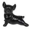 Hand-Painted Suar Wood Figurine of Stretching Black Bulldog 'Stretching Black Bulldog' Hand-Painted Suar Wood Figurine of Stretching Black Bulldog 'Stretching Black Bulldog'