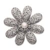 Handmade 925 Sterling Silver Cultured Pearl Floral Brooch 'Starlight Flower' Handmade 925 Sterling Silver Cultured Pearl Floral Brooch 'Starlight Flower'