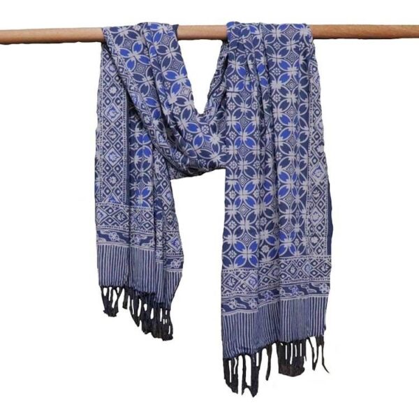 Handmade Batik Scarf - soft Cotton - Charcoal Grey Handmade Batik Scarf - soft Cotton - Charcoal Grey