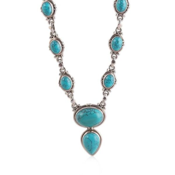 High-Polished Magnesite Cabochon Link Necklace Made in India 'Dreams from Heaven'