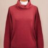 Knit Cotton Blend Pullover in Solid Red from Peru 'Red Versatility'