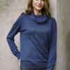 Knit Cotton Blend Pullover in Solid Royal Blue from Peru 'Royal Blue Versatility'