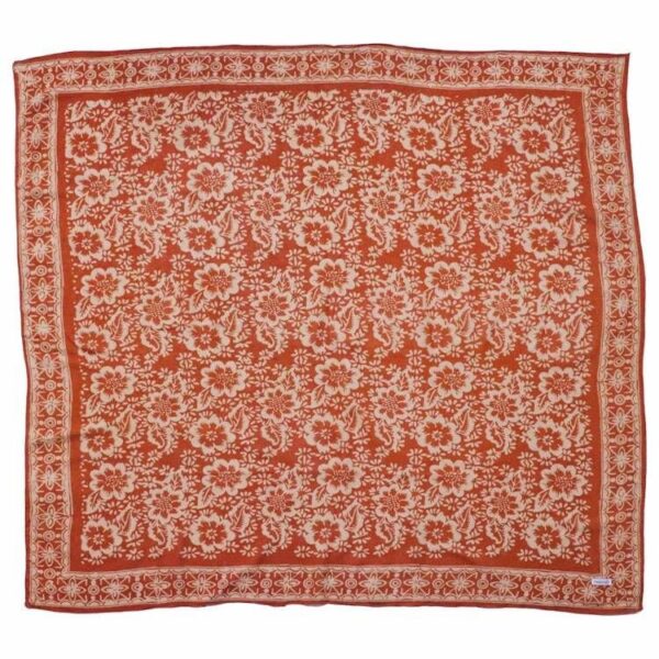 Large 39" Hand Dyed Batik Bandana Lightweight 100% cotton, Auburn Orange, red brown Burnt Large 39" Hand Dyed Batik Bandana Lightweight 100% cotton, Auburn Orange, red brown Burnt