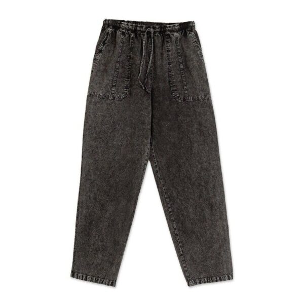 Men's 100 Cotton Pants Woven and Dyed in Black from Peru 'Washed Black'