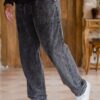 Men's 100 Cotton Pants Woven and Dyed in Black from Peru 'Washed Black'