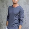 Men's Crew Neck Cotton Blend Pullover in Indigo from Peru 'Casual Comfort in Indigo' Men's Crew Neck Cotton Blend Pullover in Indigo from Peru 'Casual Comfort in Indigo'