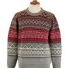 Men's Soft Grey and Red 100 Alpaca Pullover from Peru 'Grey Adventures' Men's Soft Grey and Red 100 Alpaca Pullover from Peru 'Grey Adventures'
