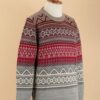 Men's Soft Grey and Red 100 Alpaca Pullover from Peru 'Grey Adventures' Men's Soft Grey and Red 100 Alpaca Pullover from Peru 'Grey Adventures'