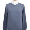 Men's V-Neck Cotton Blend Pullover in Indigo from Peru 'Warm Adventure in Indigo' Men's V-Neck Cotton Blend Pullover in Indigo from Peru 'Warm Adventure in Indigo'