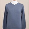 Men's V-Neck Cotton Blend Pullover in Indigo from Peru 'Warm Adventure in Indigo' Men's V-Neck Cotton Blend Pullover in Indigo from Peru 'Warm Adventure in Indigo'
