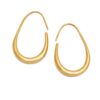 Modern 18k Gold-Plated Brass Half-Hoop Earrings from Bali 'Tie to Beauty' Modern 18k Gold-Plated Brass Half-Hoop Earrings from Bali 'Tie to Beauty'