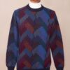 Multicolor Alpaca Men's Geometric Knit Pullover Sweater 'Stairway to the Heavens' Multicolor Alpaca Men's Geometric Knit Pullover Sweater 'Stairway to the Heavens'