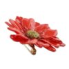 Natural Aster Flower Brooch in Cardinal Red from Thailand 'Let It Bloom in Cardinal Red'