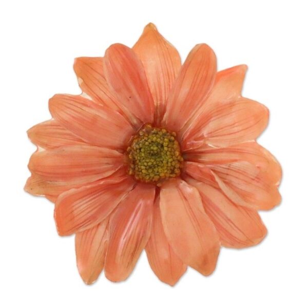 Natural Aster Flower Brooch in Peach from Thailand 'Let It Bloom in Peach'