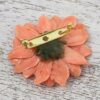 Natural Aster Flower Brooch in Peach from Thailand 'Let It Bloom in Peach'