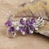 Purple Bouquet Amethyst Rhodium Plated Silver Brooch 'Purple Bouquet' Purple Bouquet Amethyst Rhodium Plated Silver Brooch 'Purple Bouquet'